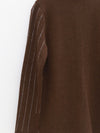SWAYING 25 Autumn and Winter Sequin Embroidered Cashmere Shirt SW-SW25AW1T30C3S2-KAFEI Coffee